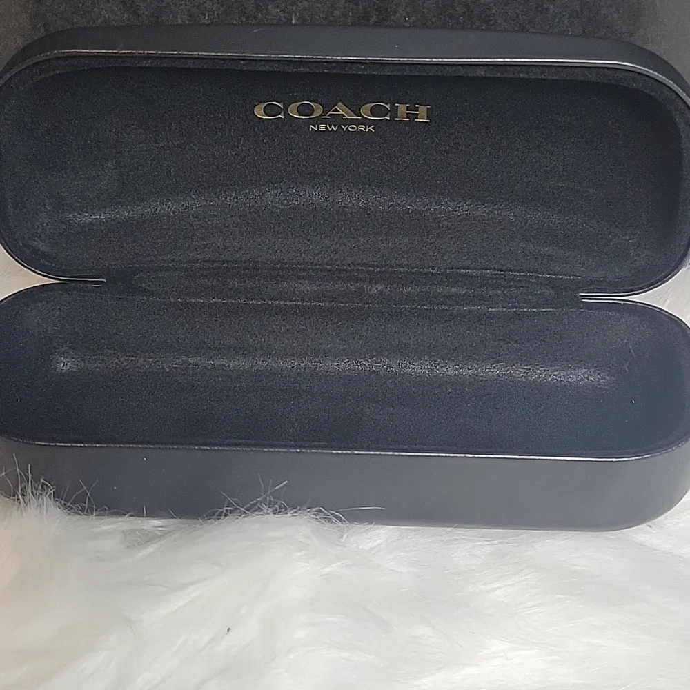 COACH Black Eyeglasses/Sunglasses‎ Case Clam Shell Hard Case 6.5 inches X…